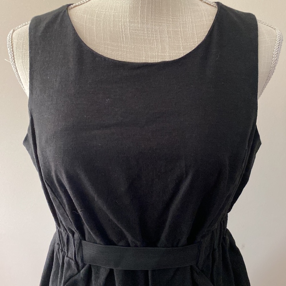 A Pea in the Pod Maternity women’s s/less black linen dress, elastic waist szM - Picture 5 of 12
